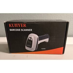 KUIIYER KU055 Barcode Scanner USB Wireless w/ Box Manual Cable